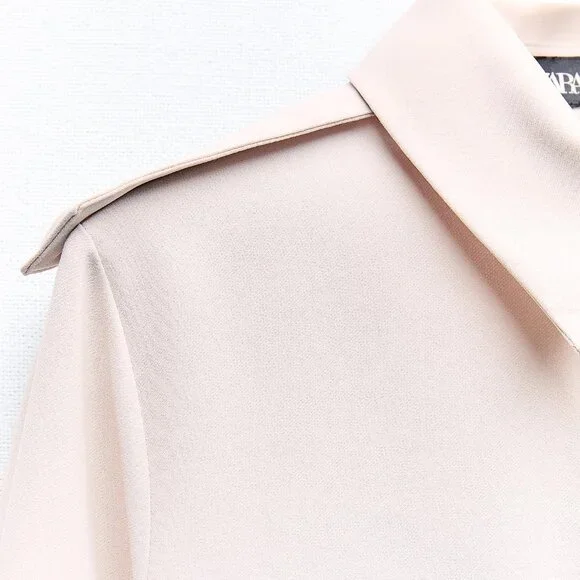 Zara DRAPED WAIST MIDI DRESS - Picture 9 of 9